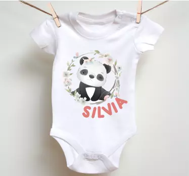 Bebis t-shirt söt pandaoutfit - Tenstickers