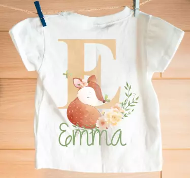 Bebis t-shirt söt rävillustration - Tenstickers