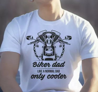 Biker pappa fars dag matchande skjortor - Tenstickers