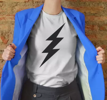 Blixt "modern stil" t-shirt - Tenstickers