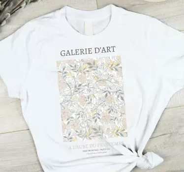 Floral galerie d'art t-shirt - Tenstickers