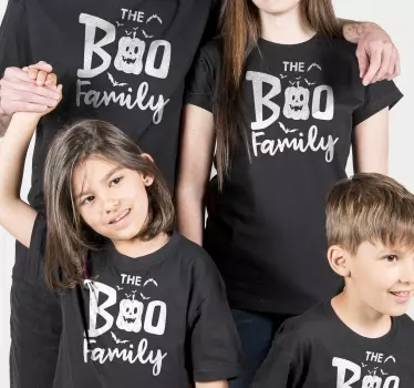 Boo familjen halloween t-shirt - Tenstickers