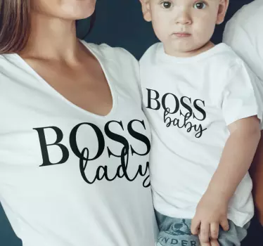Boss dam, boss bebis mor och dotter skjorta - Tenstickers