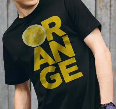 Bright citrus budskap t-shirt - Tenstickers