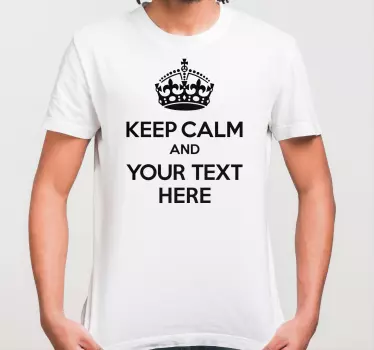 Calm crown budskap t-shirt - Tenstickers