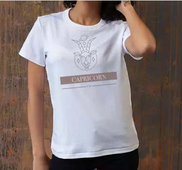 Capricorn zodiac symbol t-shirt - Tenstickers