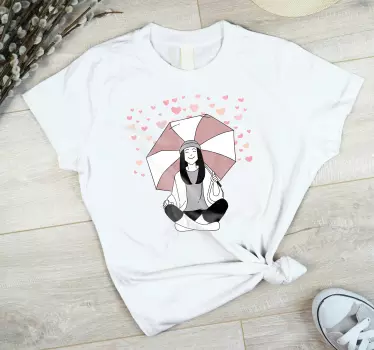 Charming heart pattern t-shirt - Tenstickers