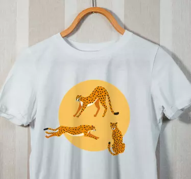 Cheetah lekfull trio t-shirt - Tenstickers