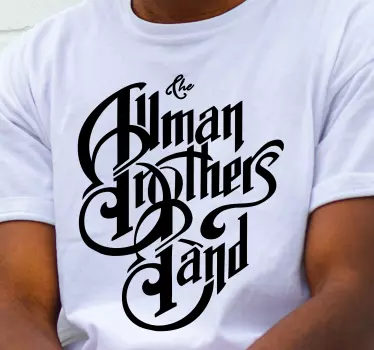 Classic band typografi t-shirt - Tenstickers