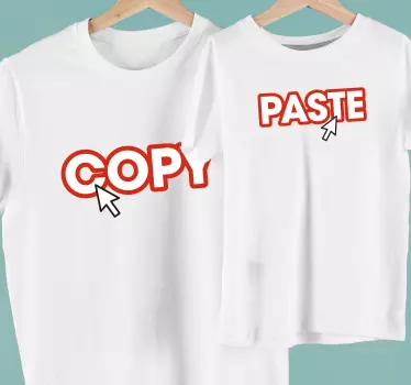 Copy paste koncept t-shirt - Tenstickers
