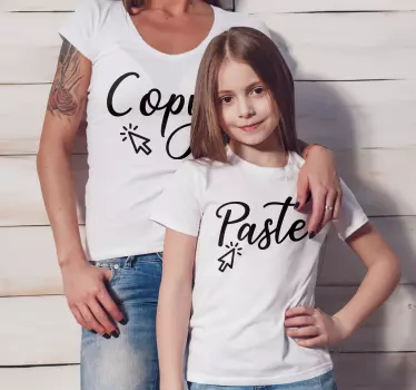 'copy paste' mor och dotter skjorta - Tenstickers