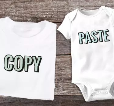 Copy paste pappa och son matchande skjortor - Tenstickers