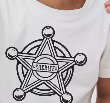 Cowboy stjärna märke t-shirt - Tenstickers