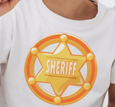 Cowboy stjärna med namnet t-shirt - Tenstickers