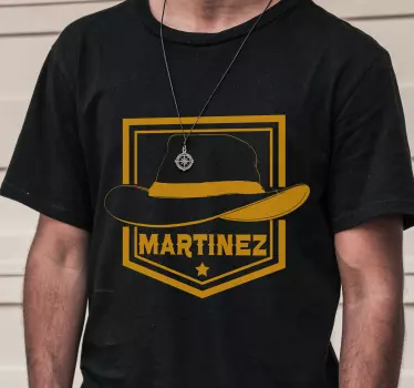 Cowboyhatt med namnet t-shirt - Tenstickers