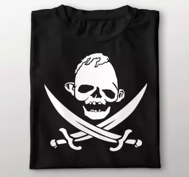 Creepy pirate skull t-shirt - Tenstickers
