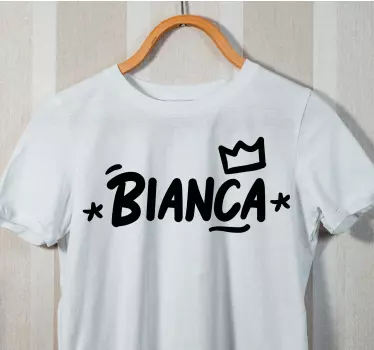 Crown name decor t-shirt med namn - Tenstickers