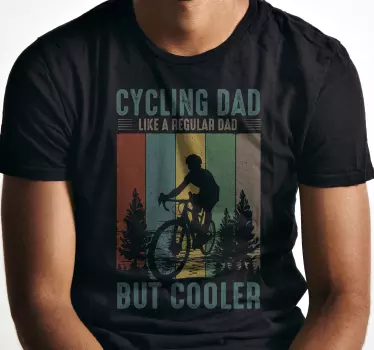 Cyklande pappa fars dag t-shirt - Tenstickers