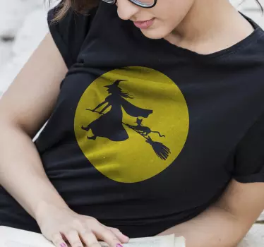 Dålig häxa halloween t-shirt - Tenstickers