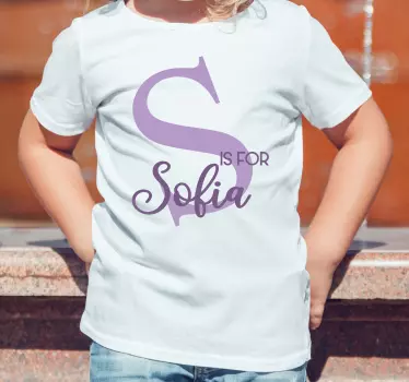 Design med initial bokstav t-shirts med namn - Tenstickers