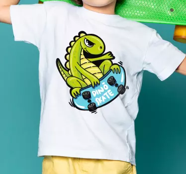 Baby dino skate barn t-shirt - Tenstickers