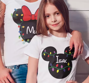 Disney jul familj mor och dotter skjorta - Tenstickers
