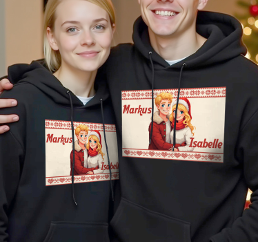 Du och jag kan alltid anpassas par t-shirt - Tenstickers