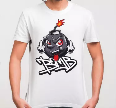 Explosiv tecknad karaktär t-shirt - Tenstickers