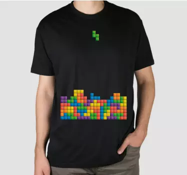 Fallande tetris-t-shirt - Tenstickers