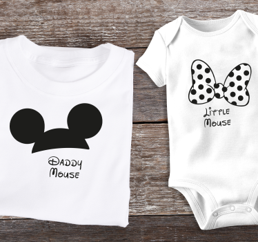 Familjemedlemmar micky mus mor och dotter skjorta - Tenstickers