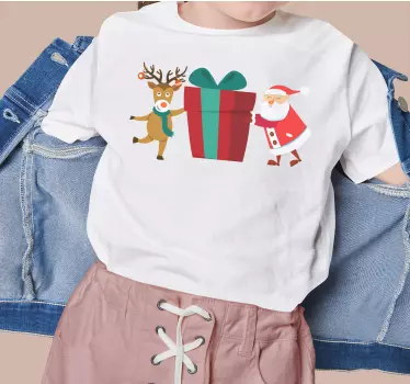 Far och son t-shirt glädjefull tomtepresent - Tenstickers