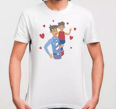 Far och son t-shirt med hjärtevarm relation - Tenstickers