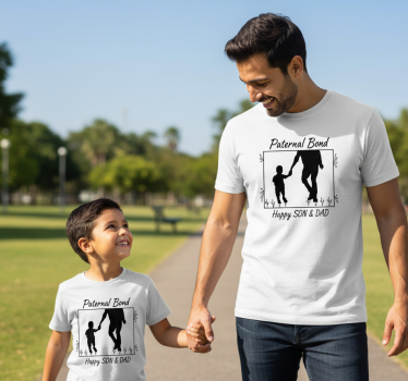 Far och son t-shirt paternal bond tee - Tenstickers