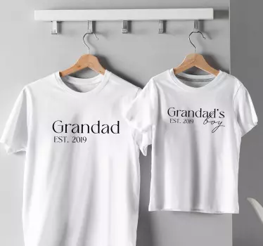 Farfars pojke t-shirts med namn - Tenstickers