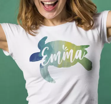 Färgfull sköldpaddepaket-t-shirt - Tenstickers