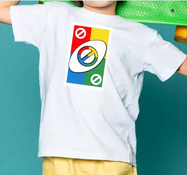 Färgglad rolig design barn t-shirt - Tenstickers