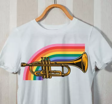 Färgglad trumpet-tröja i mässing - Tenstickers