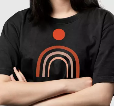 Retro regnbåge med sol t-shirt - Tenstickers