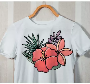 Floral arrangement style t-shirt - Tenstickers