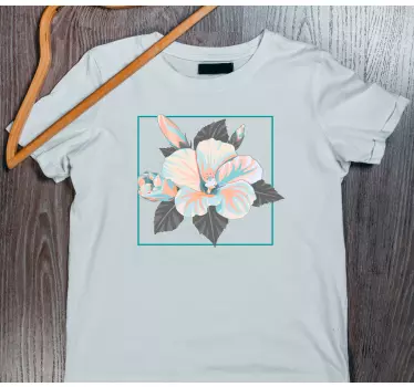 Floral fira tillfälle t-shirt - Tenstickers