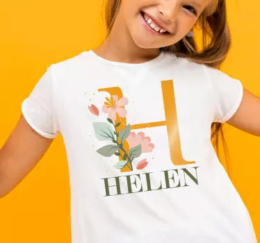 Första bokstaven och namn skjorta baby t-shirt - Tenstickers