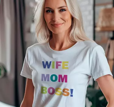 Fru, mamma, chef! Mors dag t-shirt - Tenstickers