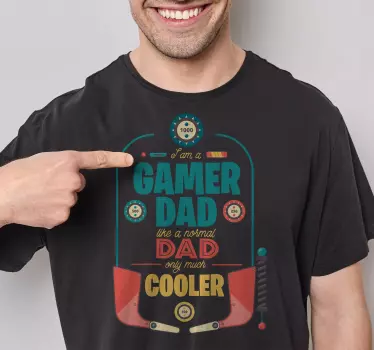 Gamer pappa fars dag t-shirt - Tenstickers