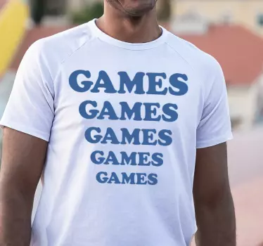 Games repeated pattern t-shirt - Tenstickers
