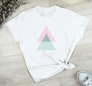 Geometrisk triangelkomposition t-shirt - Tenstickers
