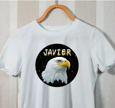 Geometriska-djur mäktiga örn t-shirts med namn - Tenstickers