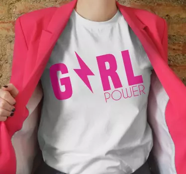 Girl power budskap t-shirt - Tenstickers