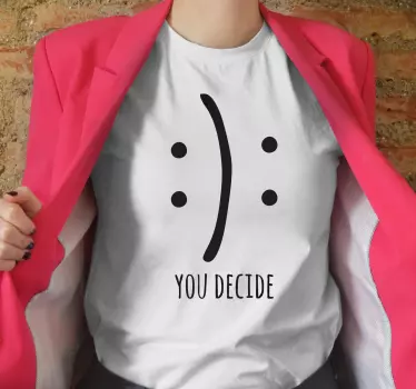 Glad eller ledsen t-shirt - Tenstickers