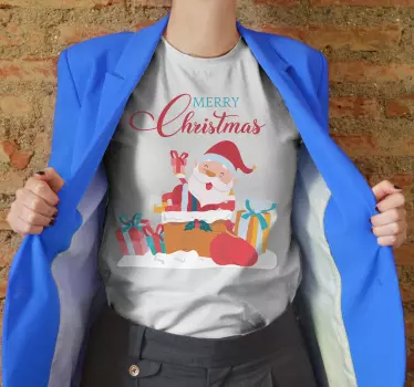 Glad med jultomten t-shirts - Tenstickers