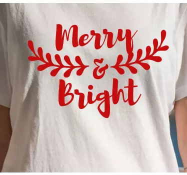 Glada och ljusa budskap Chrismas tshirt - Tenstickers